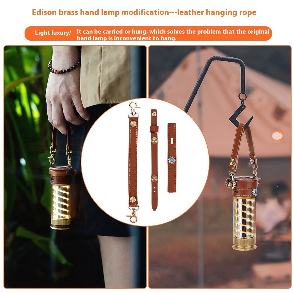 Leather Hang Rope 3-piece Suit Lantern