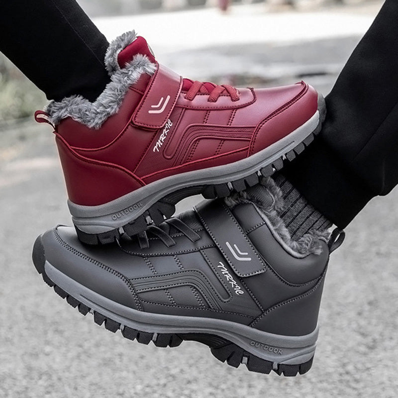 Men Warm Plush Hiking Shoes