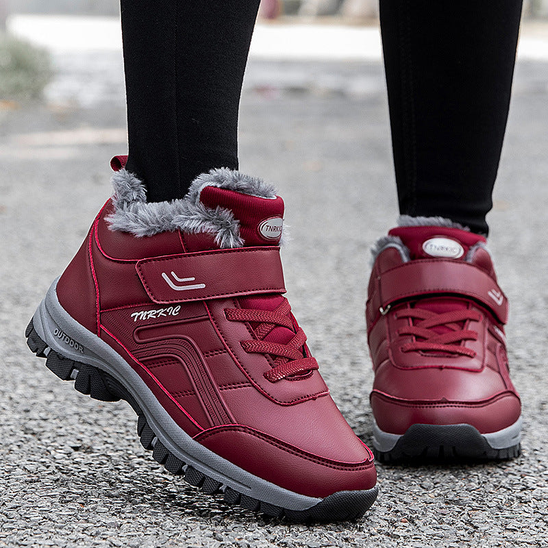 Men Warm Plush Hiking Shoes