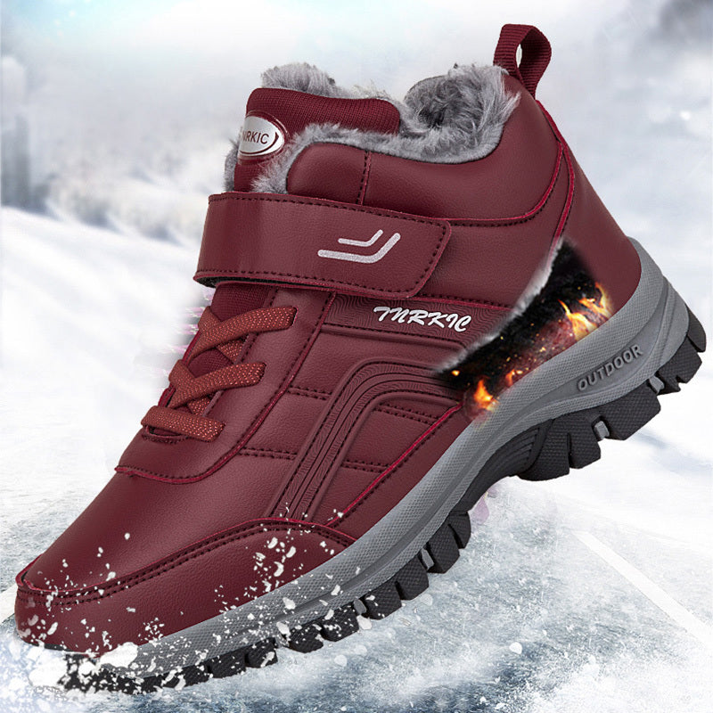 Men Warm Plush Hiking Shoes