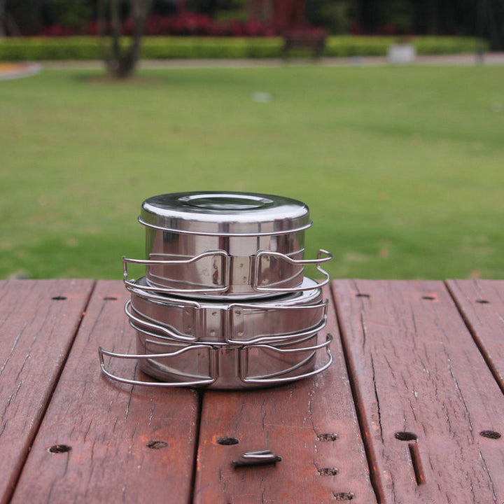 Outdoor Stainless Steel Cookware Suit Pot Set