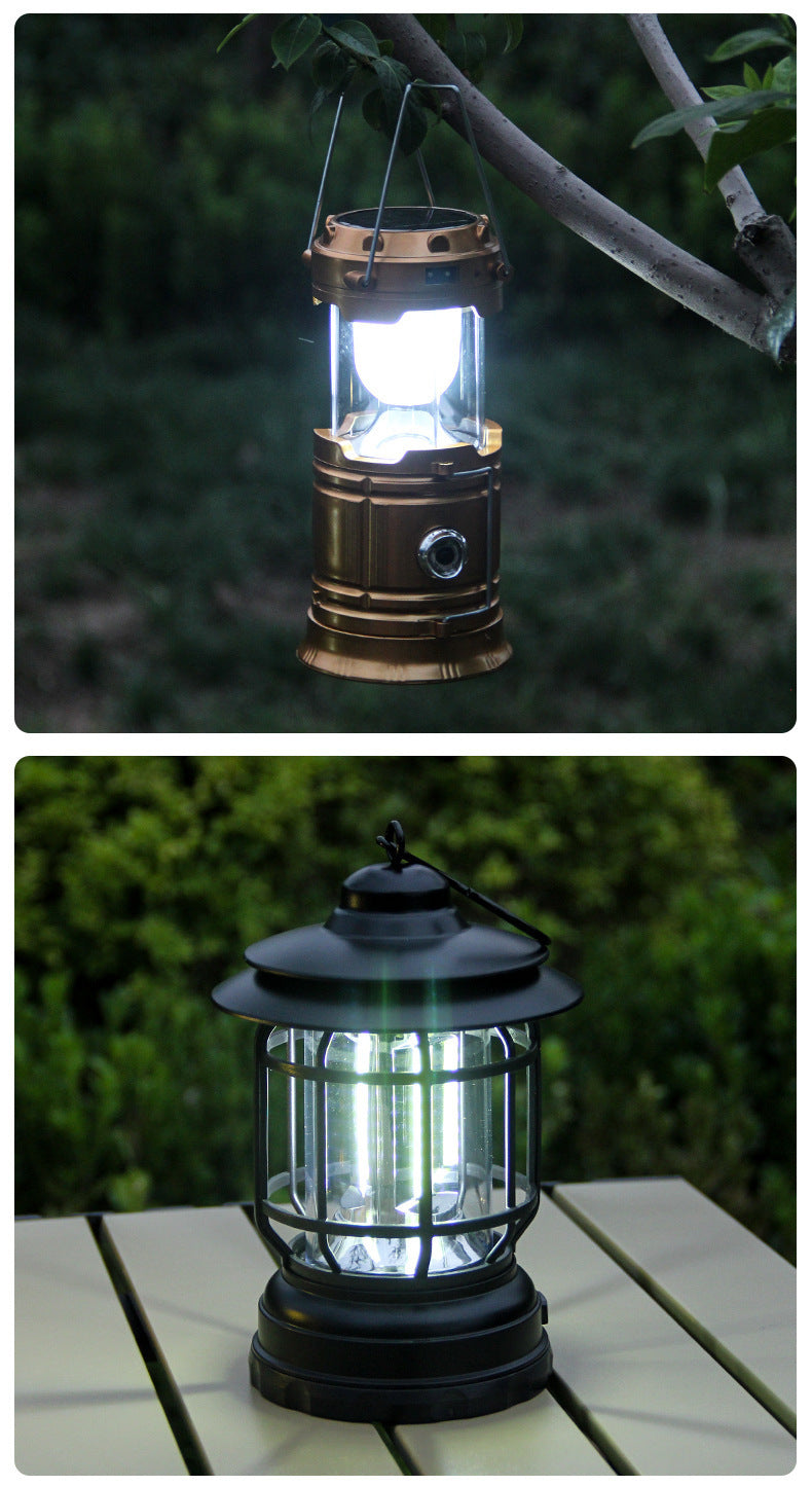 Outdoor Lamp Retro Revolving Lantern