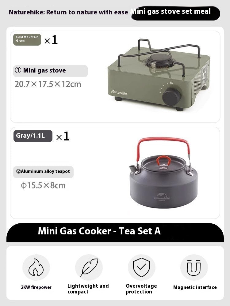 Mini Portable Gas Stove Outdoor Camping Cookware