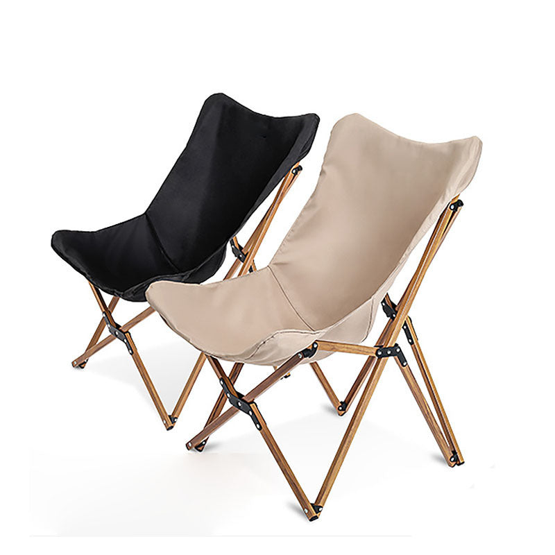 Folding Wooden Grain Camping Chair