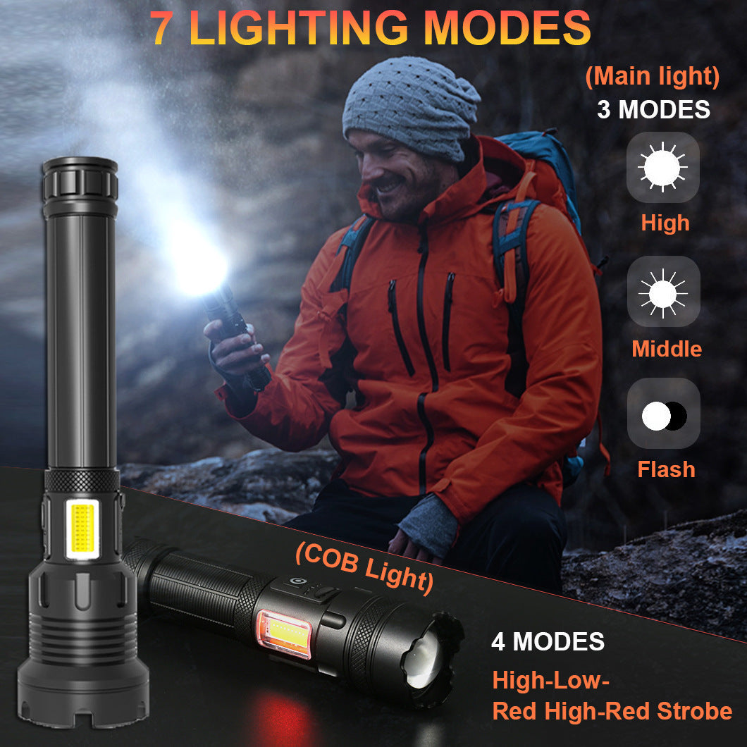 Outdoor Camping Emergency Rechargeable Flashlight