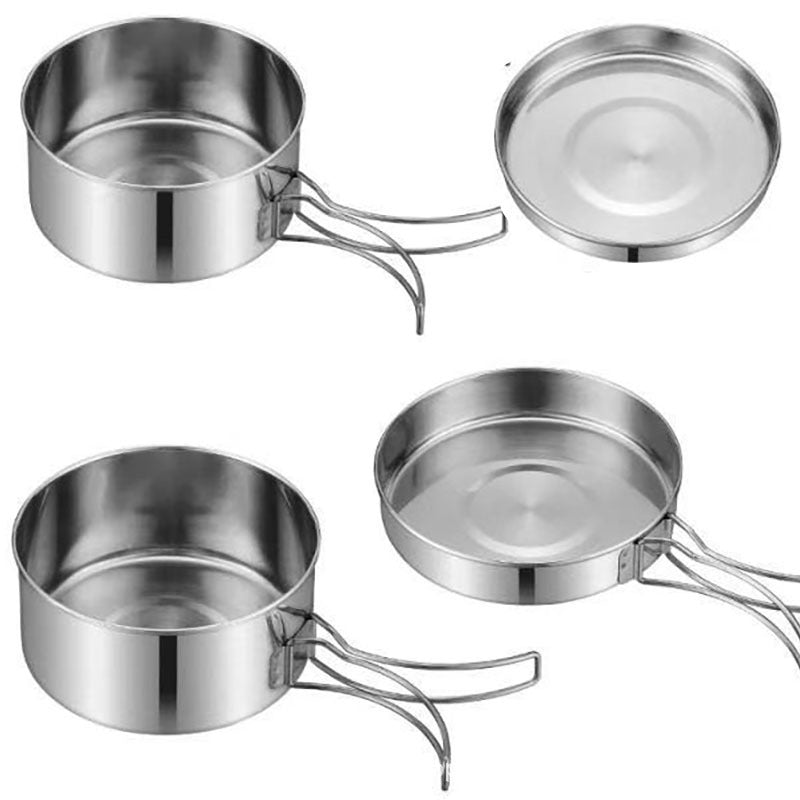 Outdoor Stainless Steel Cookware Suit Pot Set