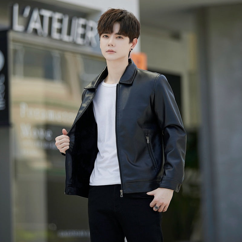 Men's Leather Casual Jacket