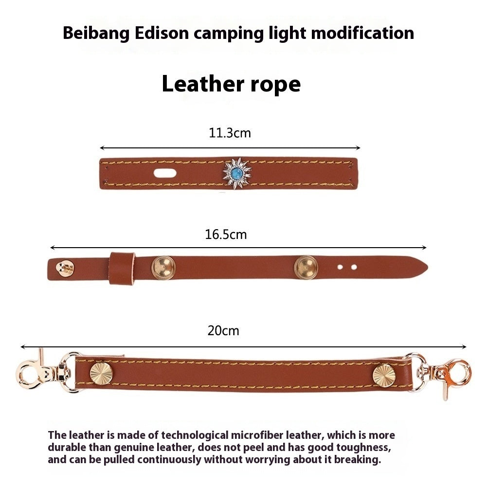 Leather Hang Rope 3-piece Suit Lantern