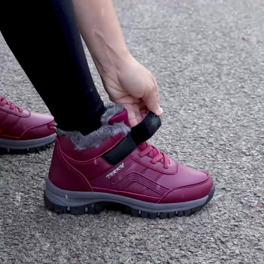 Men Warm Plush Hiking Shoes