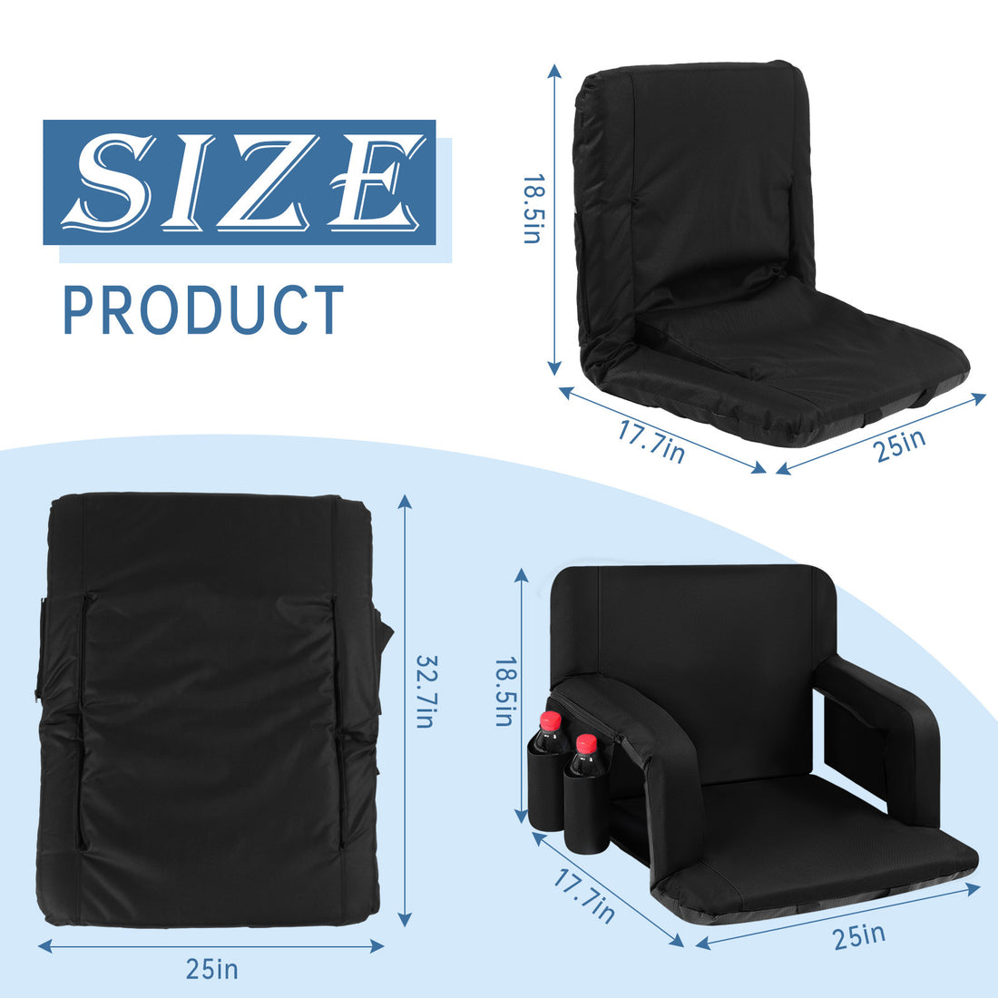 Portable Camping Back Cushion Foldable Chair
